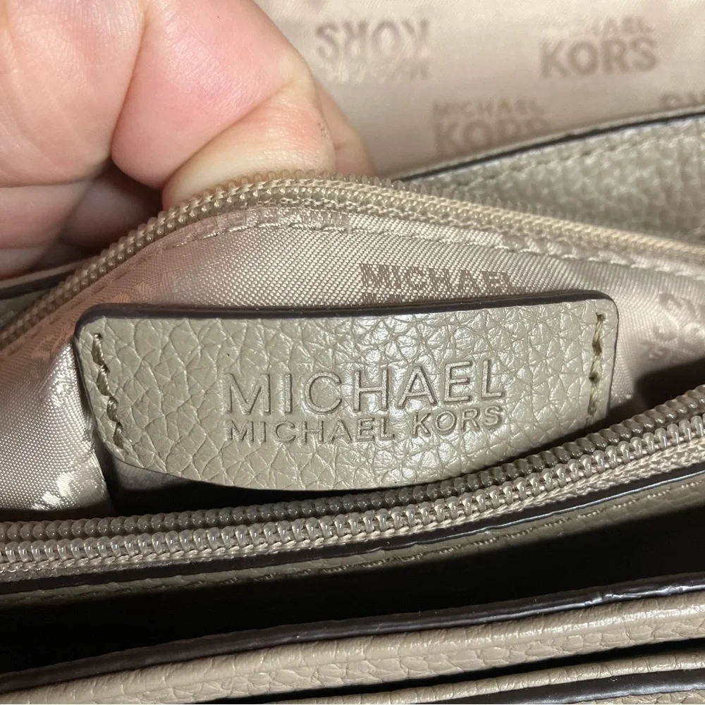 Michael Kors‎ Sloan pebbbled leather crossbody bag shoulder bag tan small - Picture 4 of 10